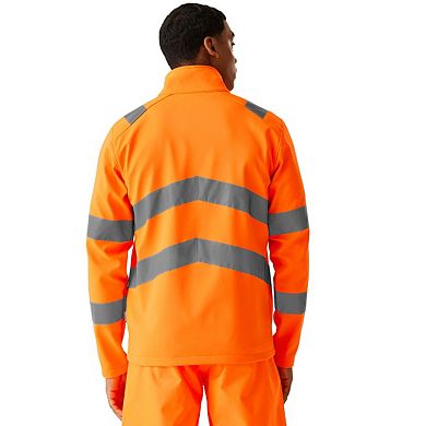 Regatta Professional Mens 2 Layer Hi-Vis Soft Shell Jacket
