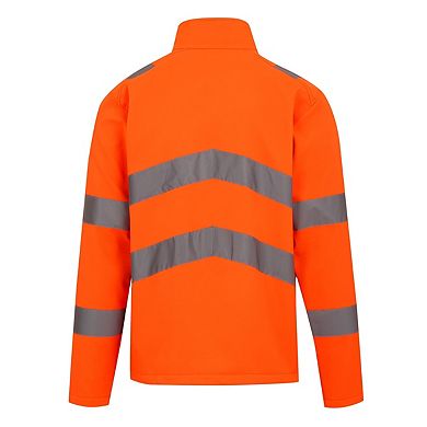 Regatta Professional Mens 2 Layer Hi-Vis Soft Shell Jacket