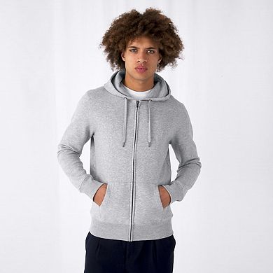 B&C Mens King Zipped Hooded Sweat