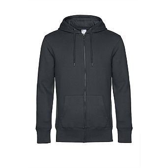 B&C Mens King Zipped Hooded Sweat