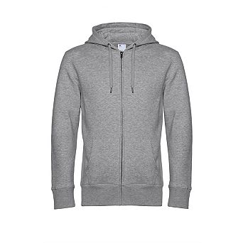 B&C Mens King Zipped Hooded Sweat