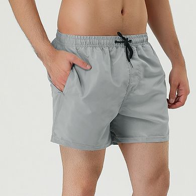 2 Packs Men's Shorts Drawstring Waist Board Shorts Mesh Lining Swimwear