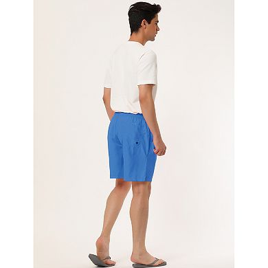 2 Packs Men's Solid Beach Shorts Drawstring Surfing Mesh Lining Board Shorts