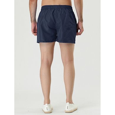 2 Packs Men's Shorts Drawstring Waist Mesh Lining Swimwear Casual Board Shorts