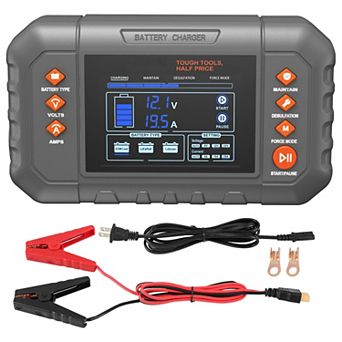 20-Amp Battery Charger/Maintainer with LCD Display & Desulfation Mode