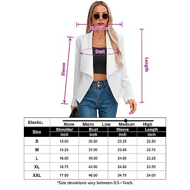 Women Fashion Blazer Business Long Sleeve Lapel Cardigans