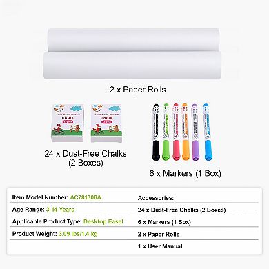 32-Piece Easel Accessory Set for Tabletop Art Stations