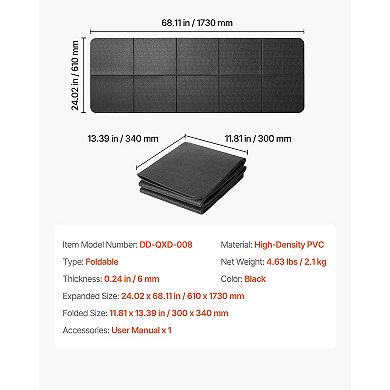 Walking Pad Treadmill Mat 24"x68" PVC Floor Protector for Home Gym