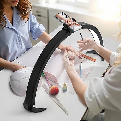 40W Half Moon Nail Desk Lamp with Adjustable Color Temperature