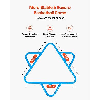 4-Hoop Kids Basketball Set with Adjustable Height & 3 Balls