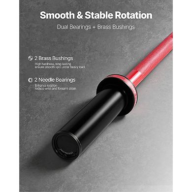 4FT Barbell Bar 2-Inch Olympic Weight Bar Knurled Grip 550 LB Capacity