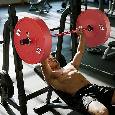 4FT Barbell Bar 2-Inch Olympic Weight Bar Knurled Grip 550 LB Capacity