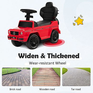 3-in-1 Mercedes-Benz G350 Ride-On Push Car with Canopy - Red