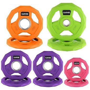 2-In-1 Cast Iron Rubber Coated Color 2.5LB, 5LB, 10LB, 25LB, 35LB, 45LB Options