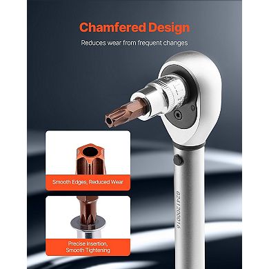 34-Piece Torx Bit Socket Set with Tamper-Proof & Standard Sizes