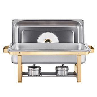 4-qt Chafing Dish Buffet Set, 2-Pack with 4 Half-Size Pans, Rectangle