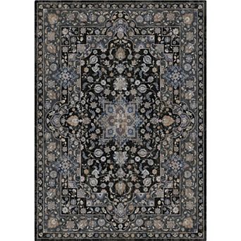 Vintage Area Rug Faux Wool Non-Slip Mashion Washable Indoor Floor Rug - Living Room Dining Room