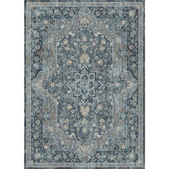 Vintage Area Rug Faux Wool Non-Slip Mashion Washable Indoor Floor Rug - Living Room Dining Room