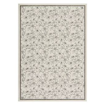 Floral Area Rug Non-Slip Mashion Washable Indoor Floor Rug - Living Room Dining Room