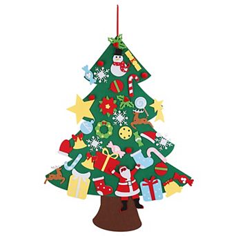 DIY Felt Christmas Tree 41 Detachable Ornaments for Kids