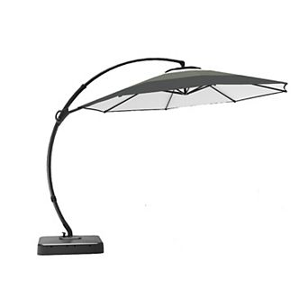 11 FT Heavy Duty Cantilever Patio Umbrella with Base and 360 Rotation for Outdoor Backyard and Pool