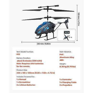 3.5-Channel RC Helicopter with Altitude Hold