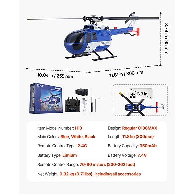 4-Propeller RC Helicopter with Gyro