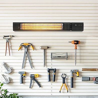 1500W Carbon Infrared Heater with 9 Power Levels & Wall Mount Option