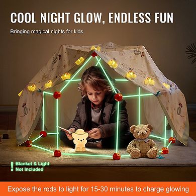 140-Piece Glow-in-the-Dark Fort Building Kit