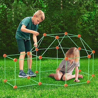140-Piece Glow-in-the-Dark Fort Building Kit