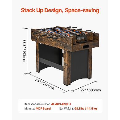 3-in-1 Game Table 54" Combo Table with Air Hockey Ping Pong and Foosball