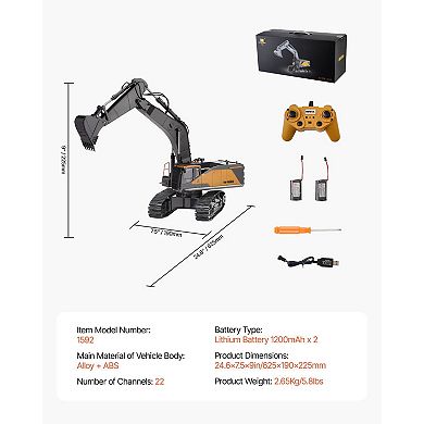 22-Channel RC Excavator, 1:14 Scale