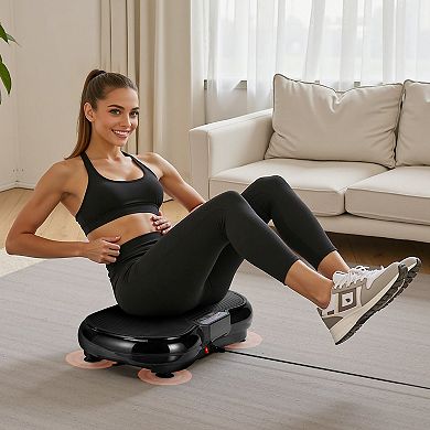 Vibration Plate Exercise Machine Whole Body Trainer with Resistance Bands