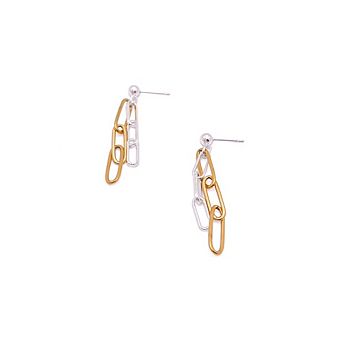 Duo Silver Gold Earrings