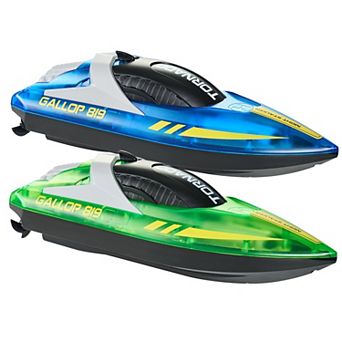 2-Pack RC Racing Boats with LED Light