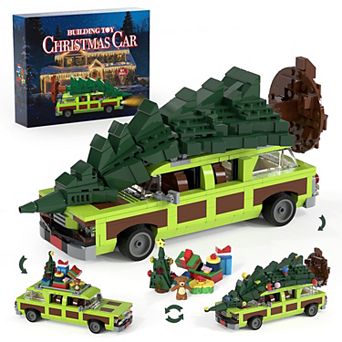 Christmas Village Movie Building Set In1 Station Wagon With Family Tree Kit Decorations