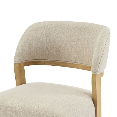 Camas Upholstered Dining Chairs with Rubberwood Legs (Set of 2) by Christopher Knight Home
