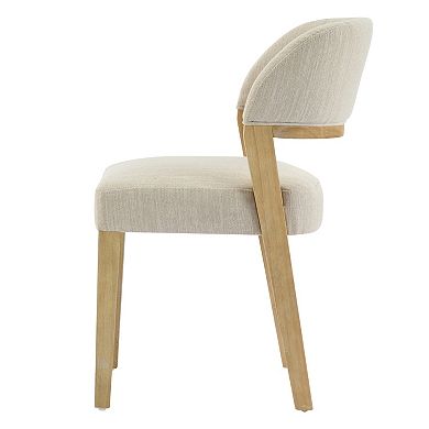 Camas Upholstered Dining Chairs with Rubberwood Legs (Set of 2) by Christopher Knight Home