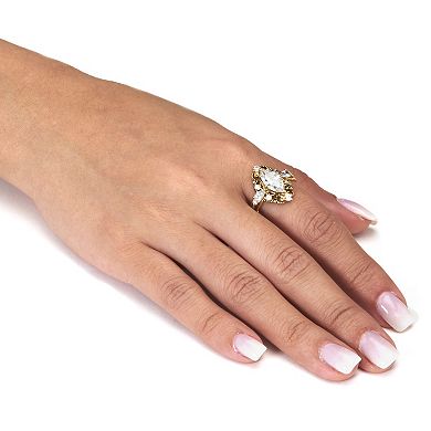 PalmBeach Jewelry 2.72 TCW Marquise Cut Cubic Zirconia Ring