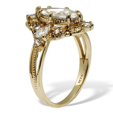 PalmBeach Jewelry 2.72 TCW Marquise Cut Cubic Zirconia Ring