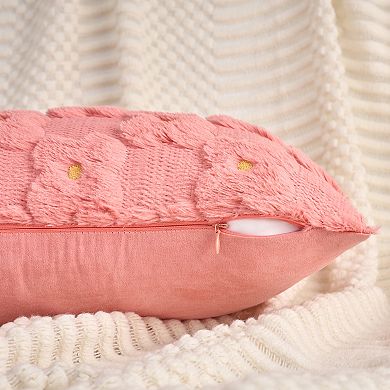 Decorative Pillow Covers Pack of 2 Cute Floral Embroidery Covers Flower Pattern Cushion Covers