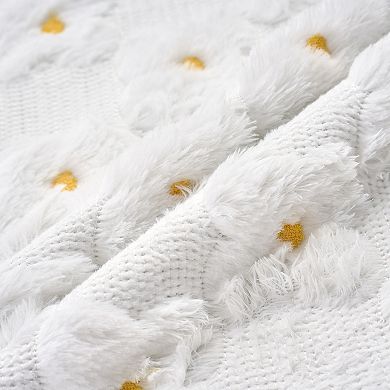 Decorative Pillow Covers Pack of 2 Cute Floral Embroidery Covers Flower Pattern Cushion Covers