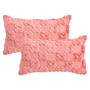Decorative Pillow Covers Pack of 2 Cute Floral Embroidery Covers Flower Pattern Cushion Covers