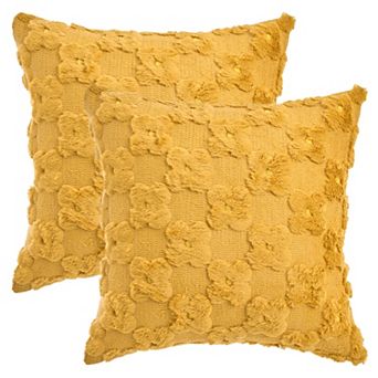 Decorative Pillow Covers Pack of 2 Cute Floral Embroidery Covers Flower Pattern Cushion Covers