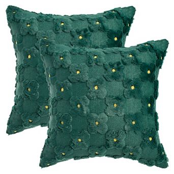Decorative Pillow Covers Pack of 2 Cute Floral Embroidery Covers Flower Pattern Cushion Covers