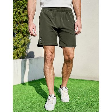 Men's 7" Quick-Dry Swim Trunks Board Shorts with Pockets, No Mesh Liner