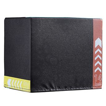 3-in-1 Plyometric Jump Box Set, 16/14/12 Inch Anti-Slip Agility Box, Black