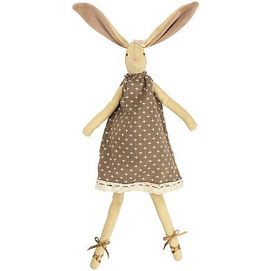 Northlight 12 Inch Long Legged Sitting Ballerina Girl Bunny Figure Table Decor