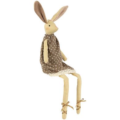 Northlight 12 Inch Long Legged Sitting Ballerina Girl Bunny Figure Table Decor