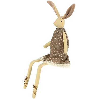 Northlight 12 Inch Long Legged Sitting Ballerina Girl Bunny Figure Table Decor